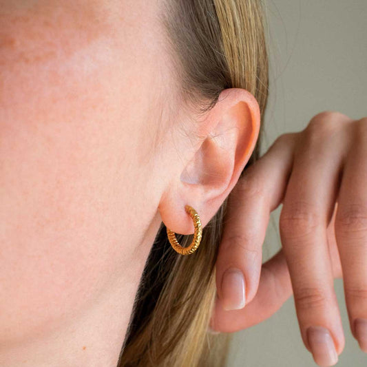 Textured Hoop Earrings