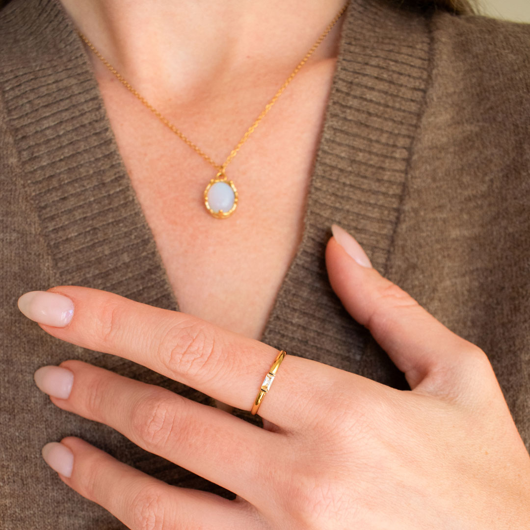 Baguette Zircon Ring