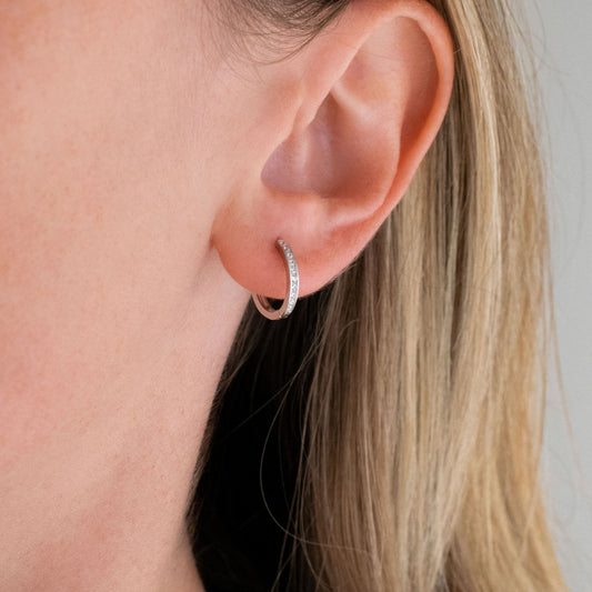 Sleeper Hoops with Zircon