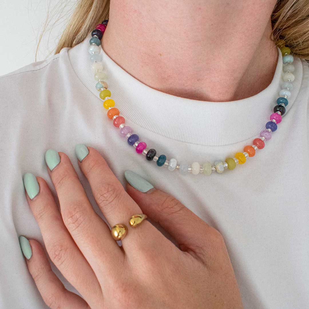 Colorful Gemstone Beaded Necklace | Made in Estonia 🇪🇪