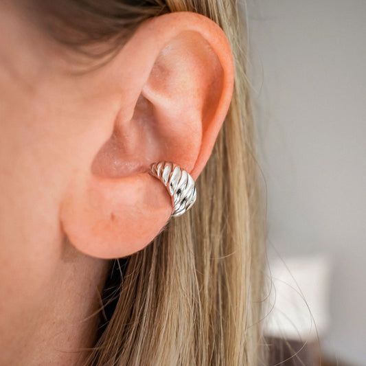 925 Sterling Silver Chunky Ear Cuff