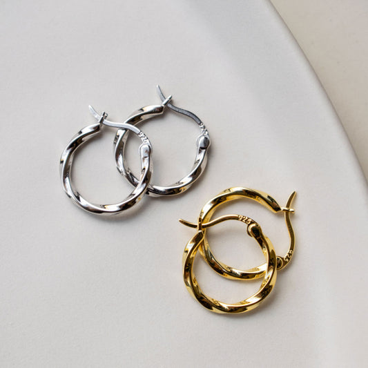 Twisted Hoop Earrings