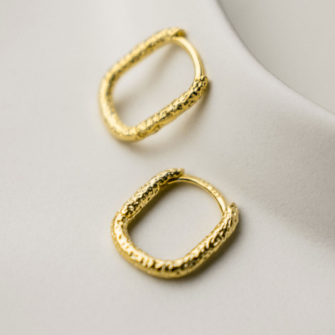 Thin Textured Hoops