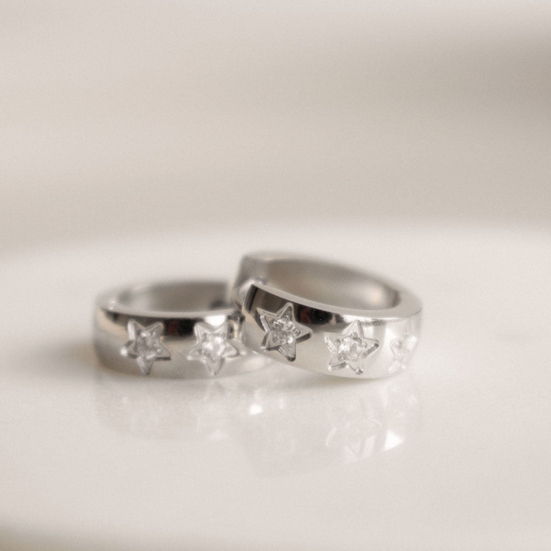 Star Hoop Earrings