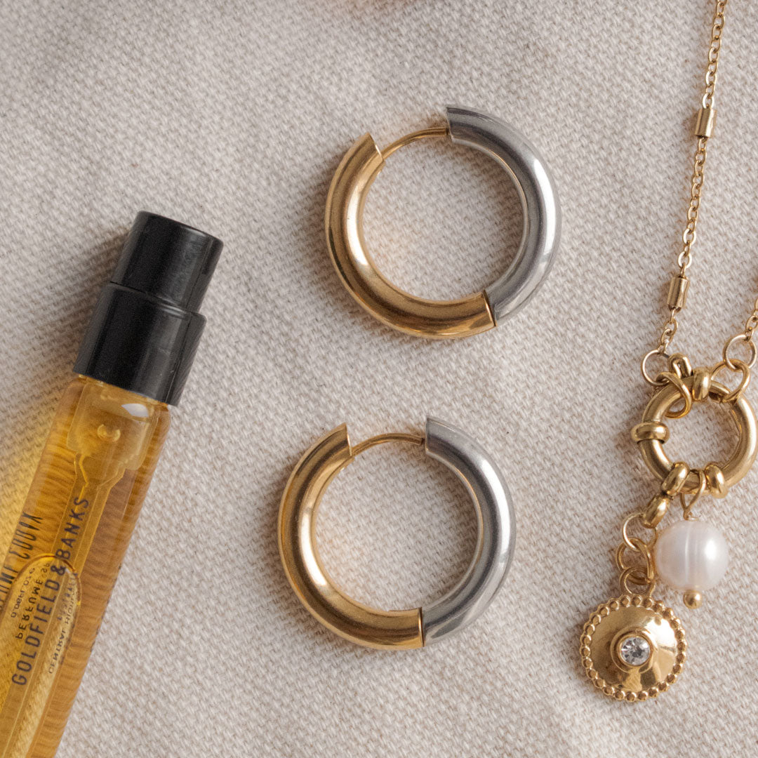 Basic Hoop Earrings - Bicolor