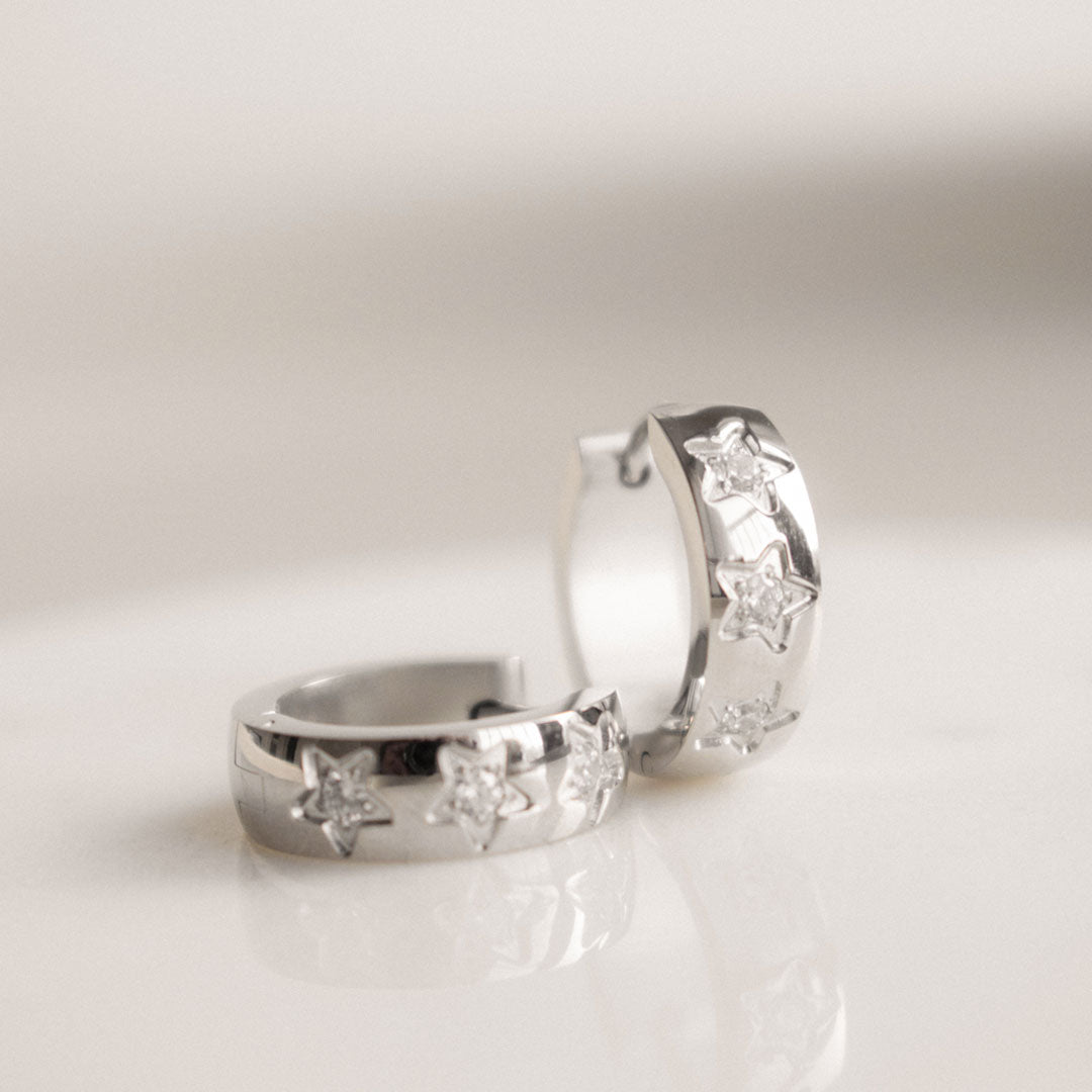 Star Hoop Earrings