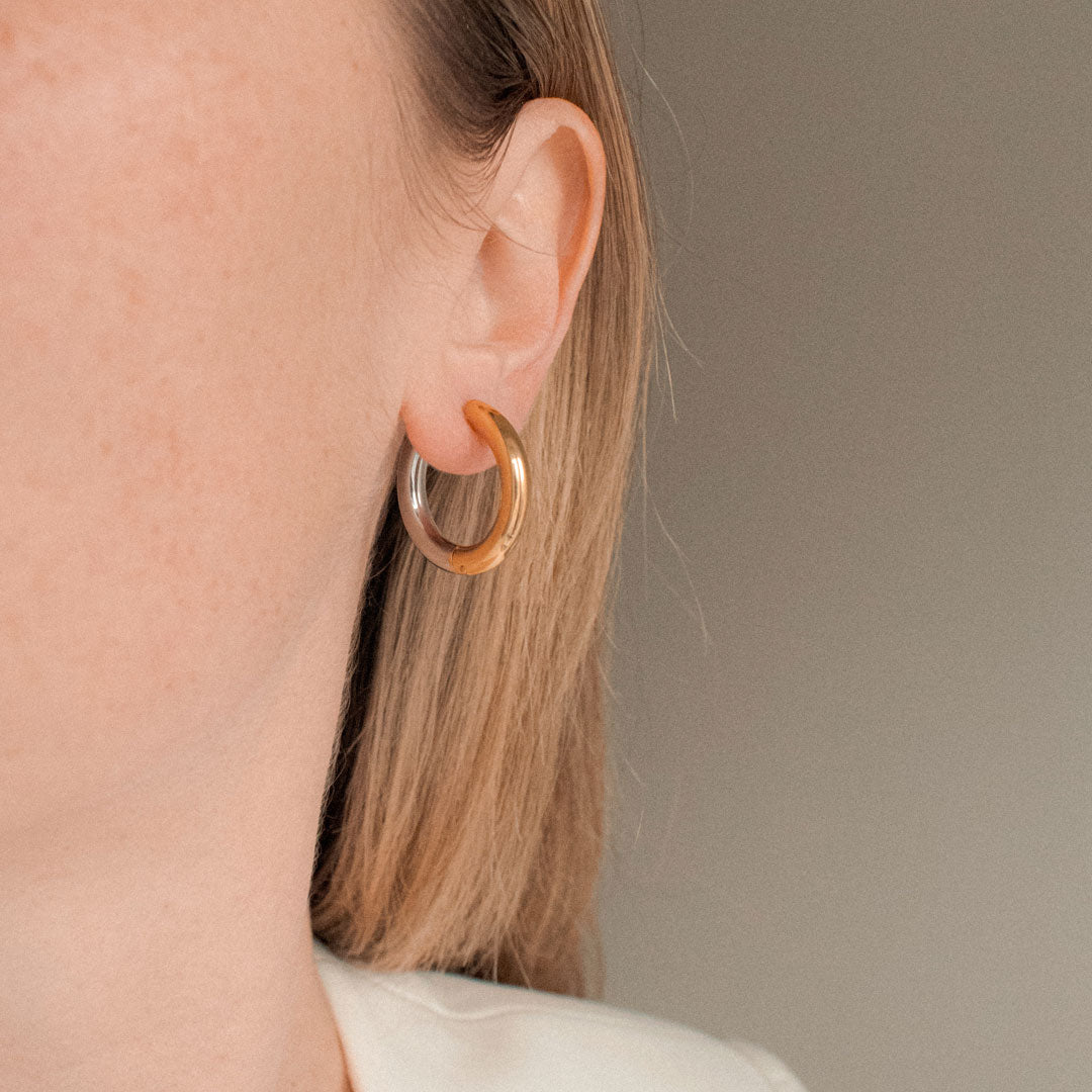 Basic Hoop Earrings - Bicolor