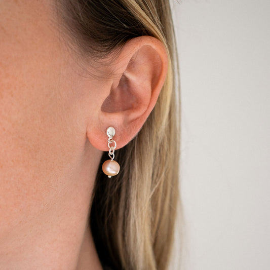 925 Sterling Silver Pearl Studs