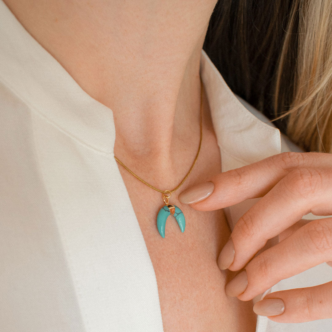 Stainless Steel Crescent Moon Necklace