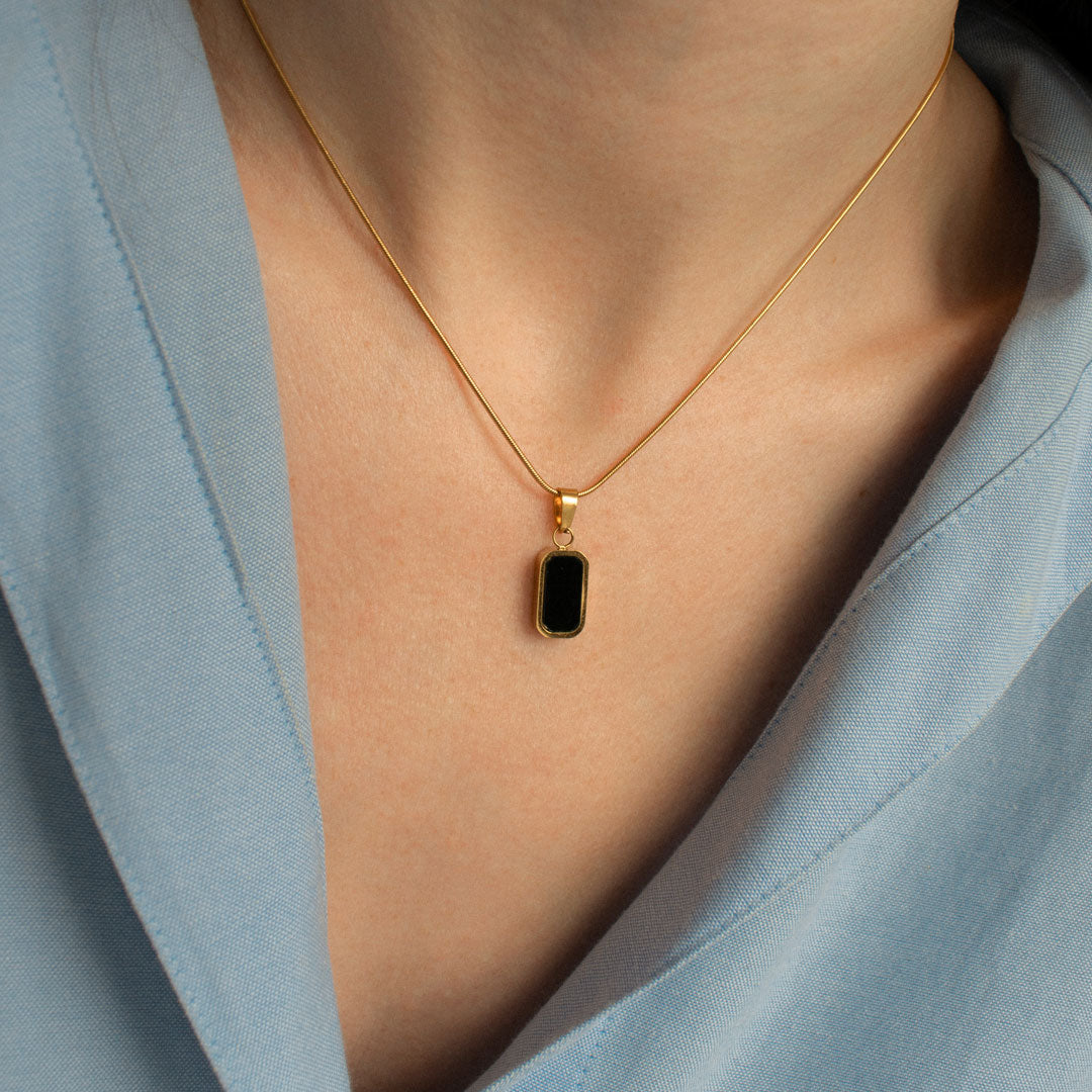 Double-Sided Necklace - Black & White