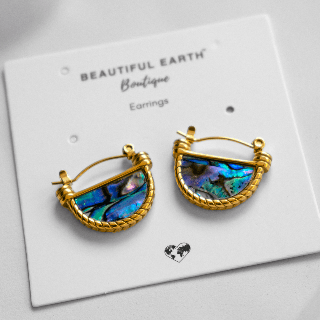 Серьги водонепроницаемые Turquoise Shell от Beautiful Earth Boutique (Великобритания)