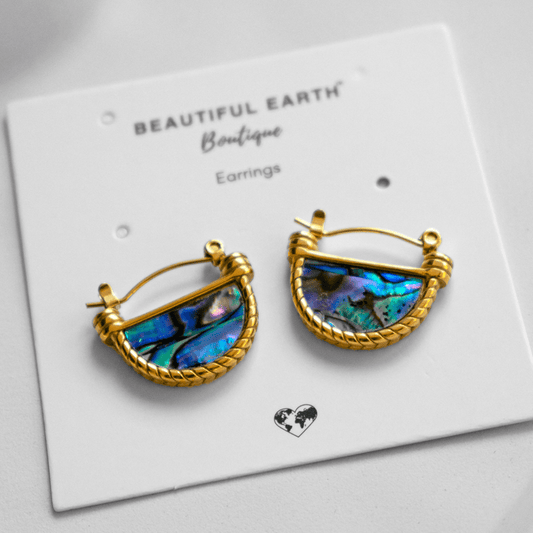 Серьги водонепроницаемые Turquoise Shell от Beautiful Earth Boutique (Великобритания)