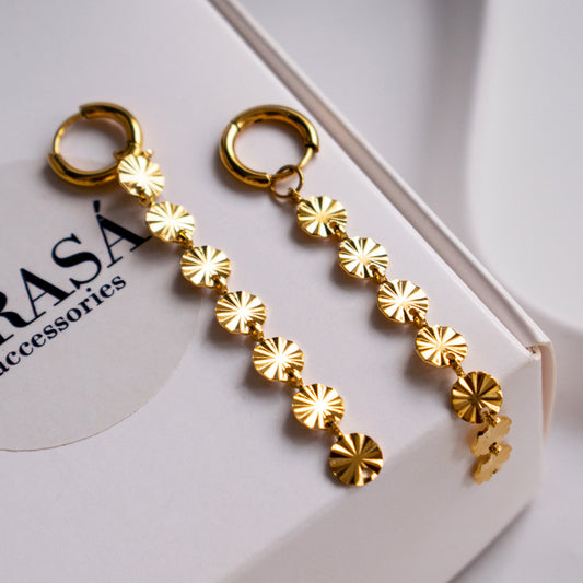 Waterproof Disc Pendant Earrings