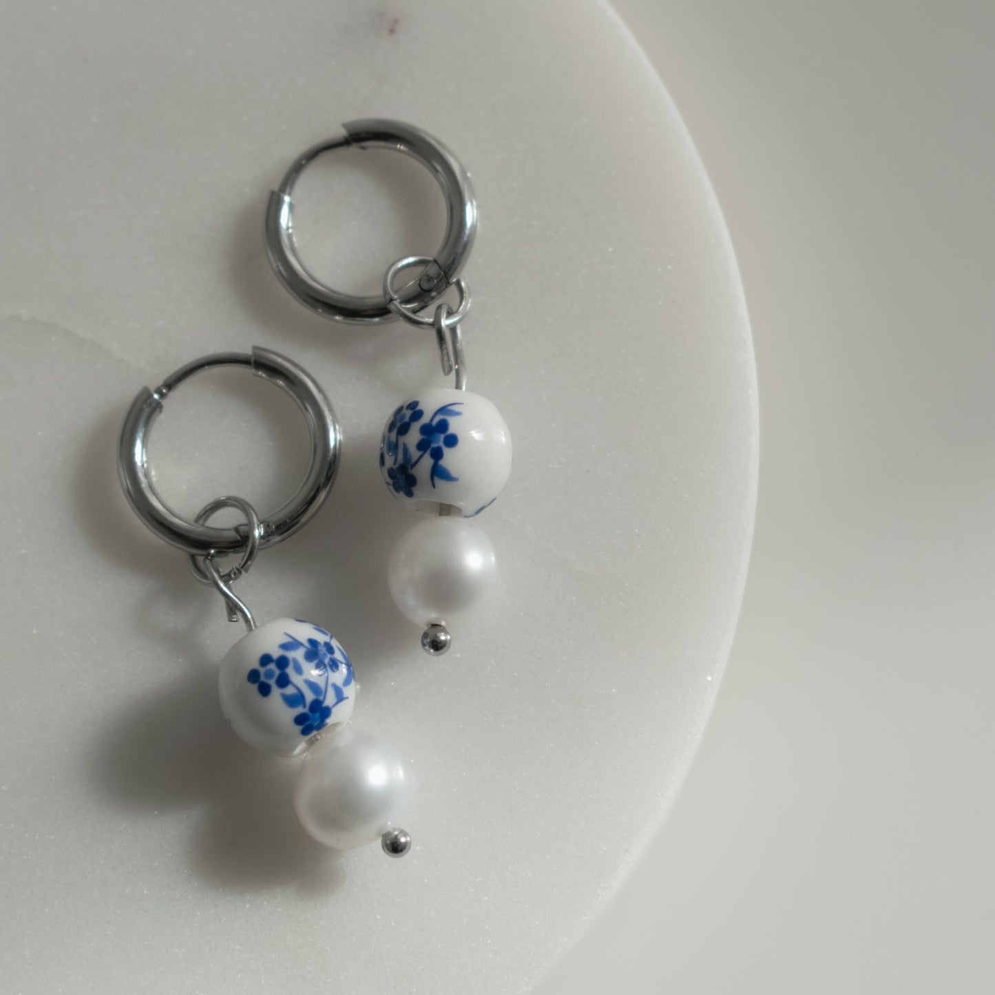 Ceramic Pearl Earrings