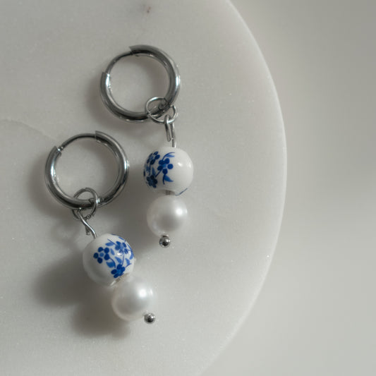 Ceramic Pearl Earrings