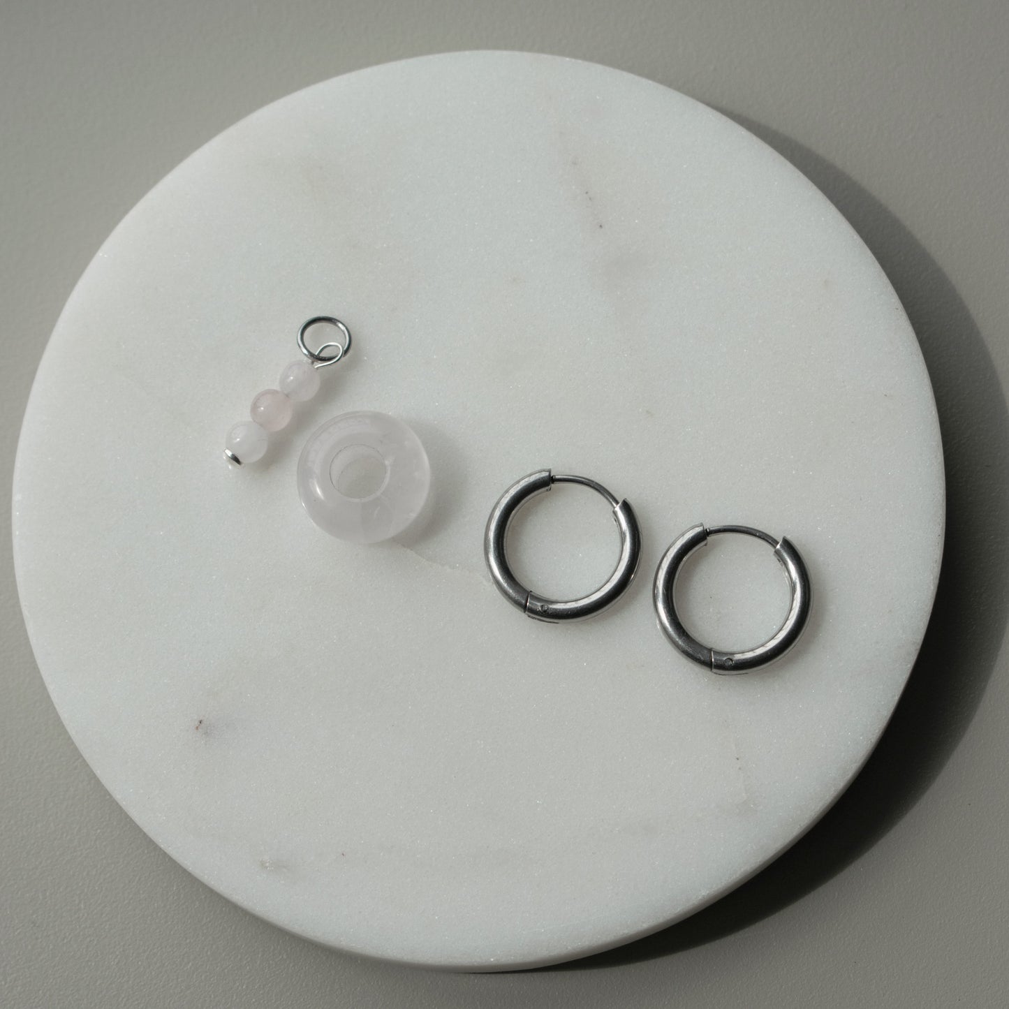 Pink Donut Asymmetric Hoops