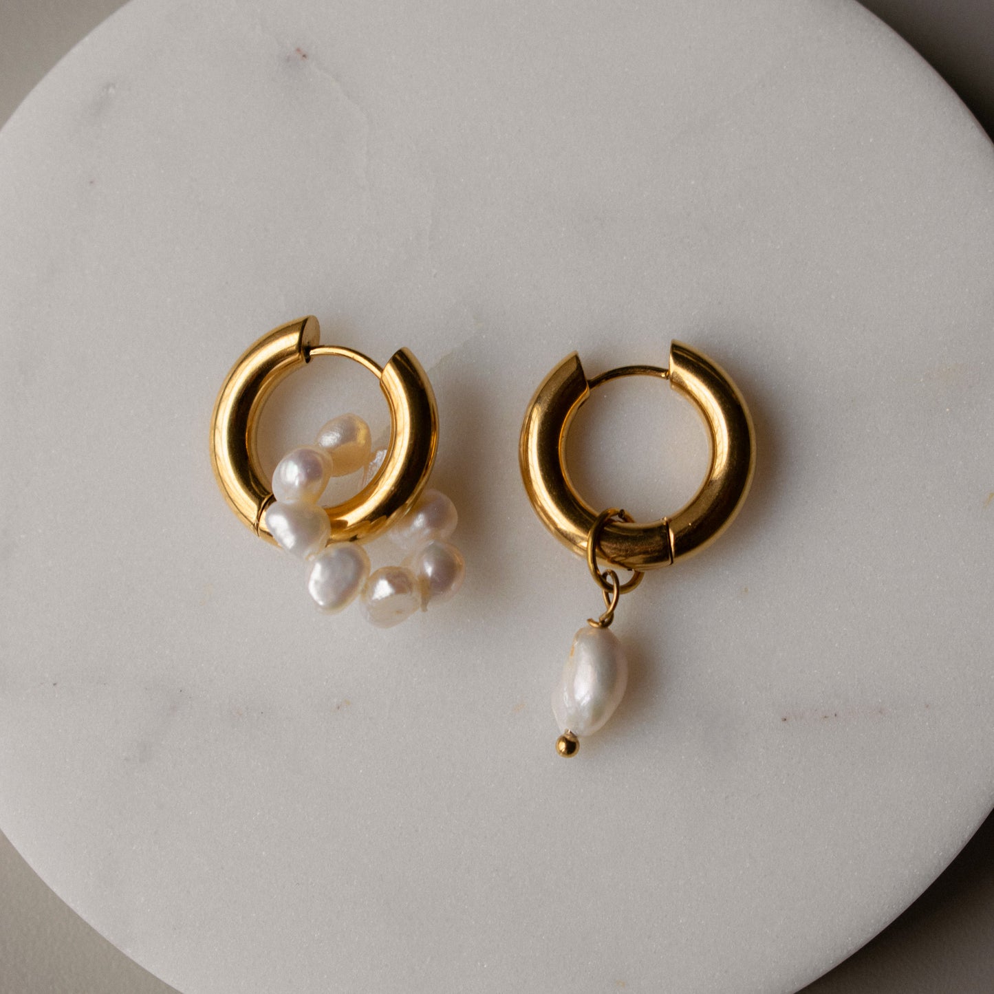 Asymmetric Pearl Hoops