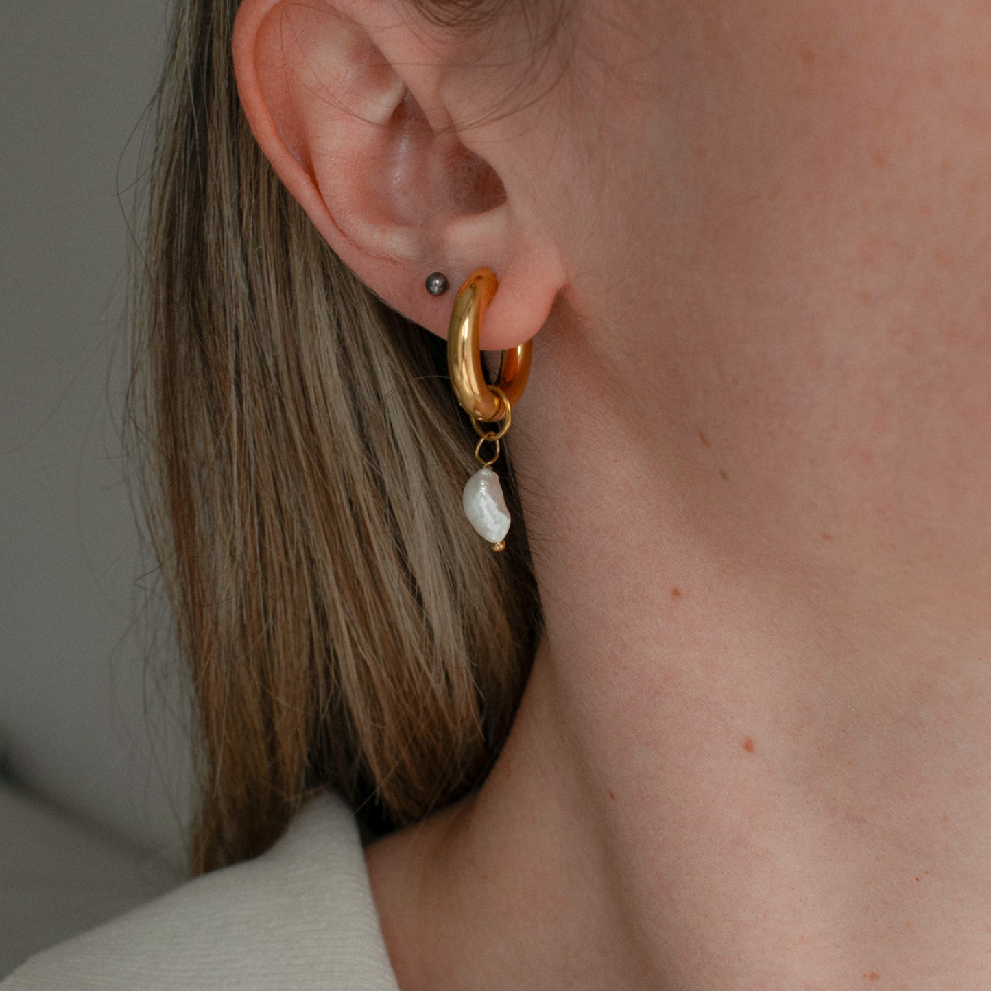 Asymmetric Pearl Hoops