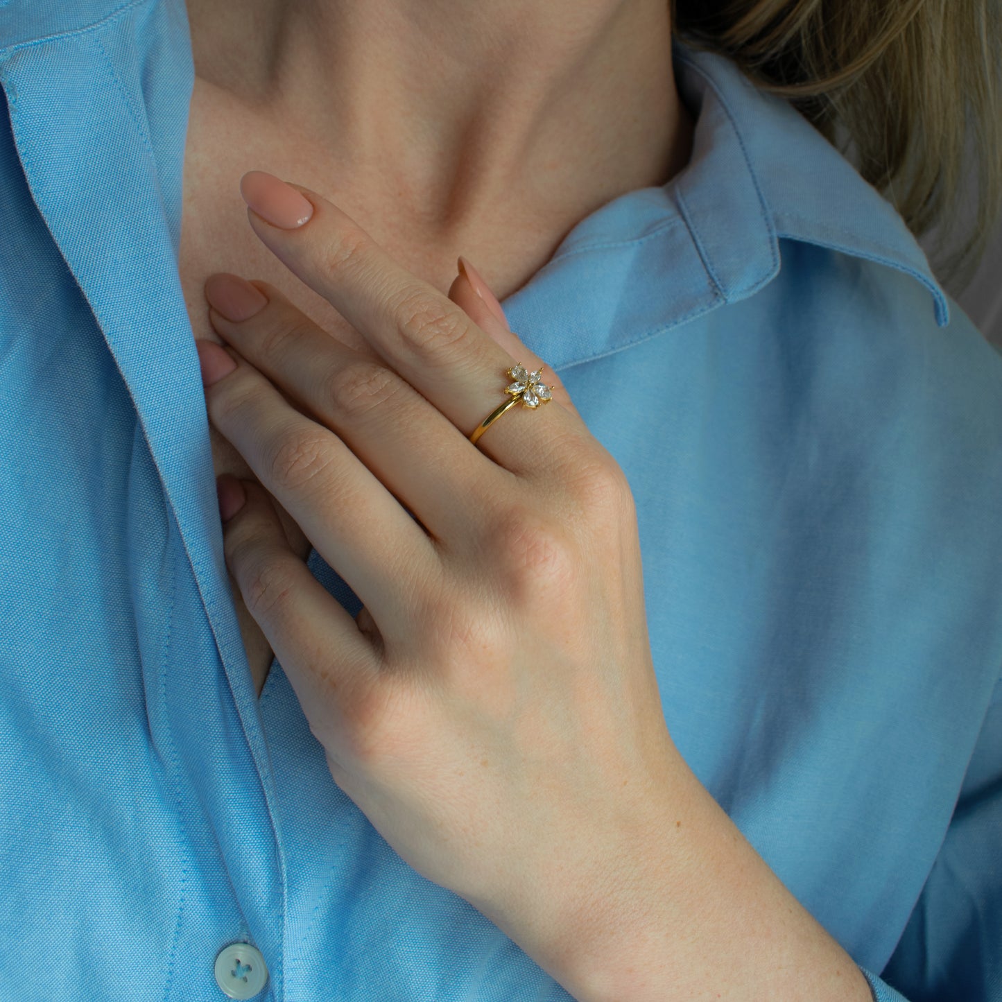 Adjustable Flower Ring