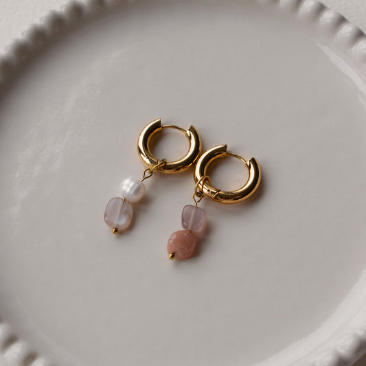 Koit - Detachable Sunstone Earrings