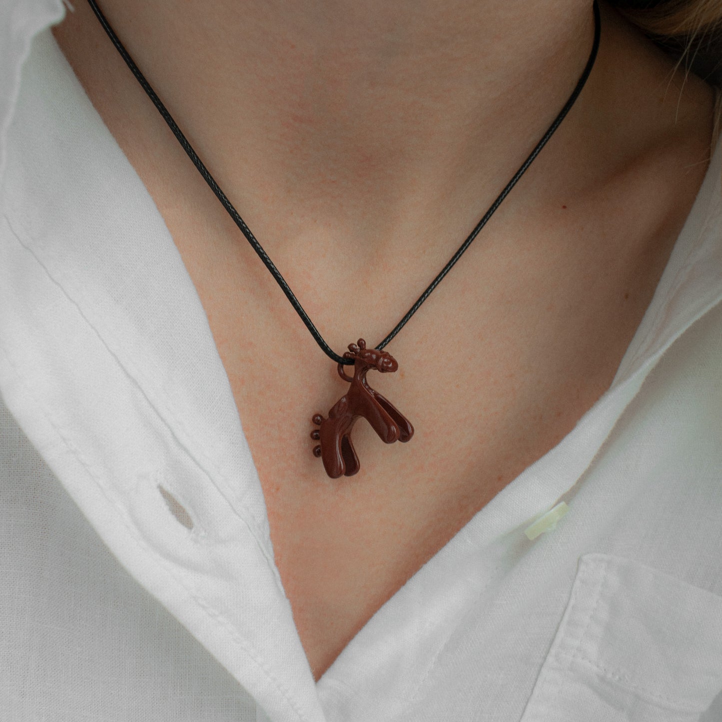 Horse Pendant Long Necklace