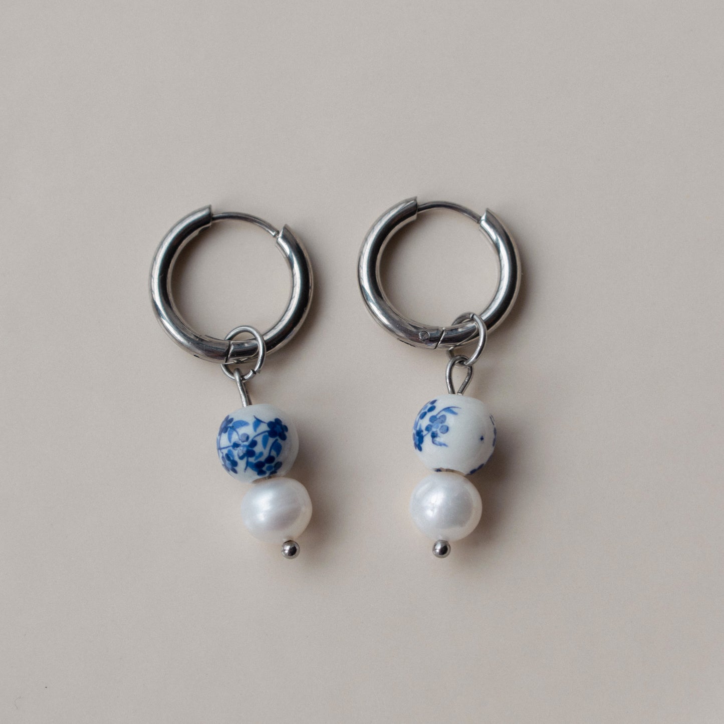 Taevas - Ceramic Pearl Earrings