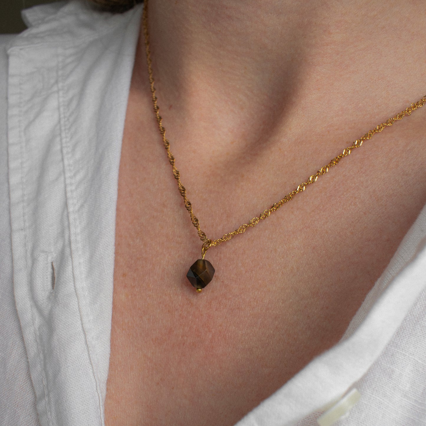 Hexagonal Agate Necklace