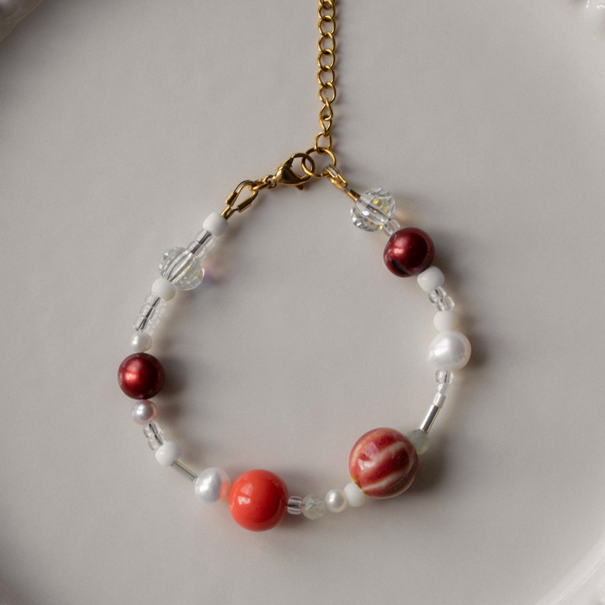Terracotta Pearl Bracelet