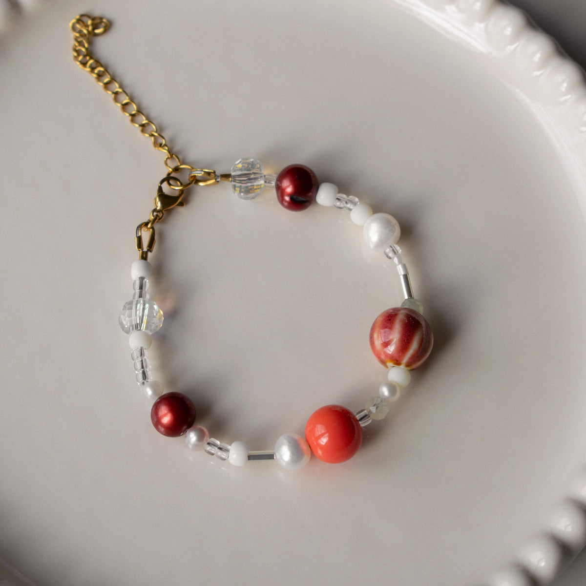Terracotta Pearl Bracelet