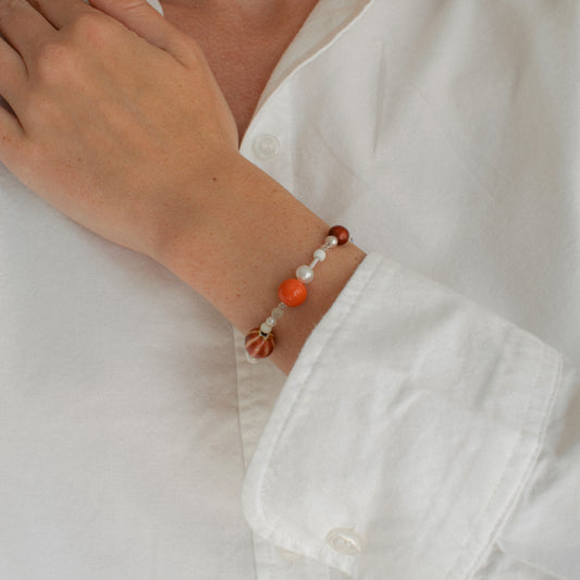 Terracotta Pearl Bracelet
