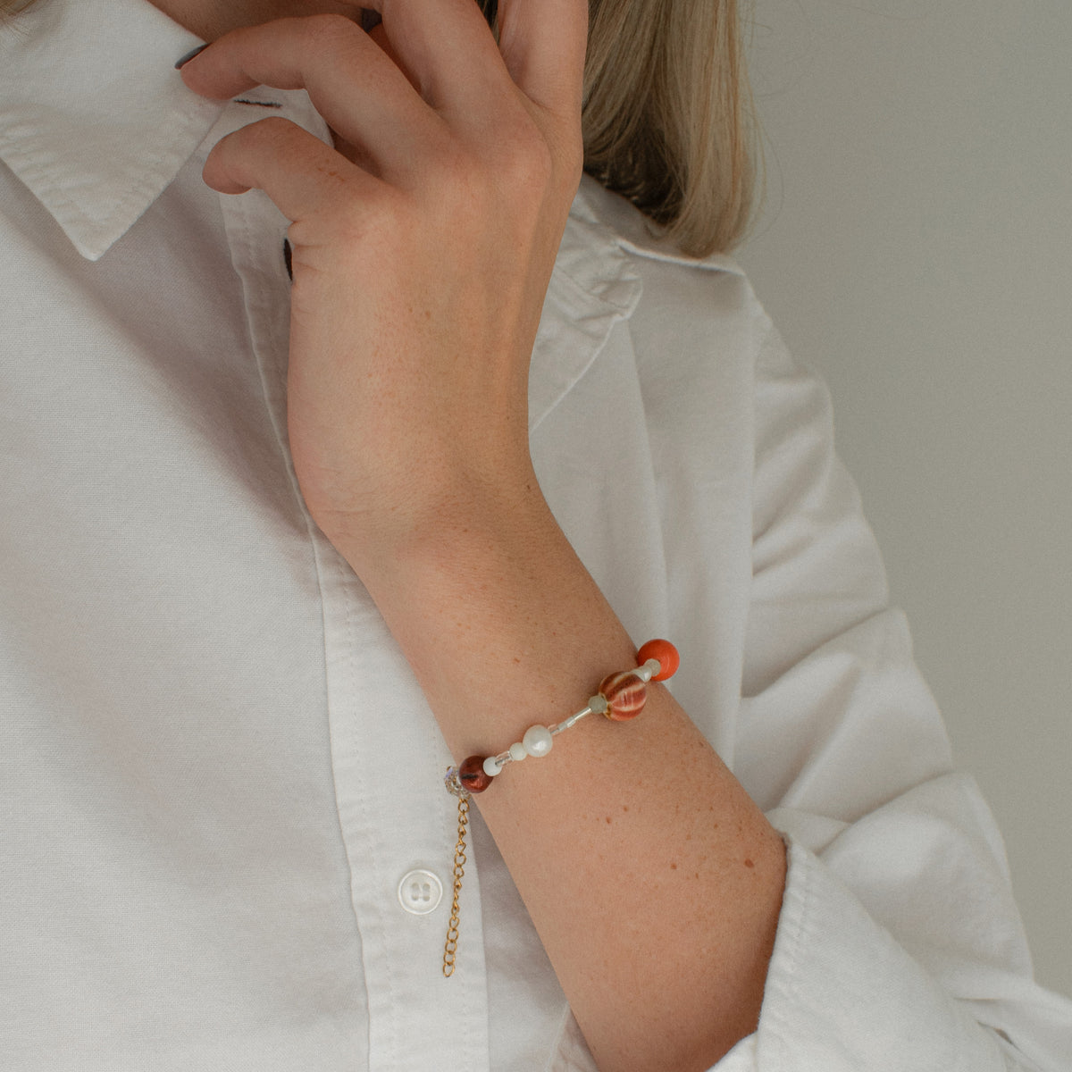 Terracotta Pearl Bracelet