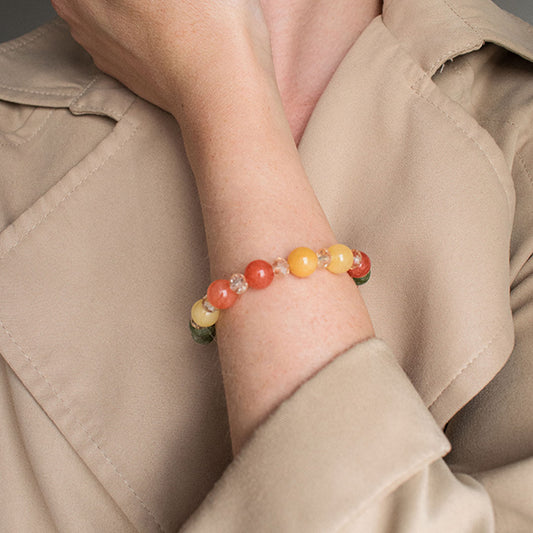 Sunset Orchard Stone Bracelet | Made in Estonia 🇪🇪