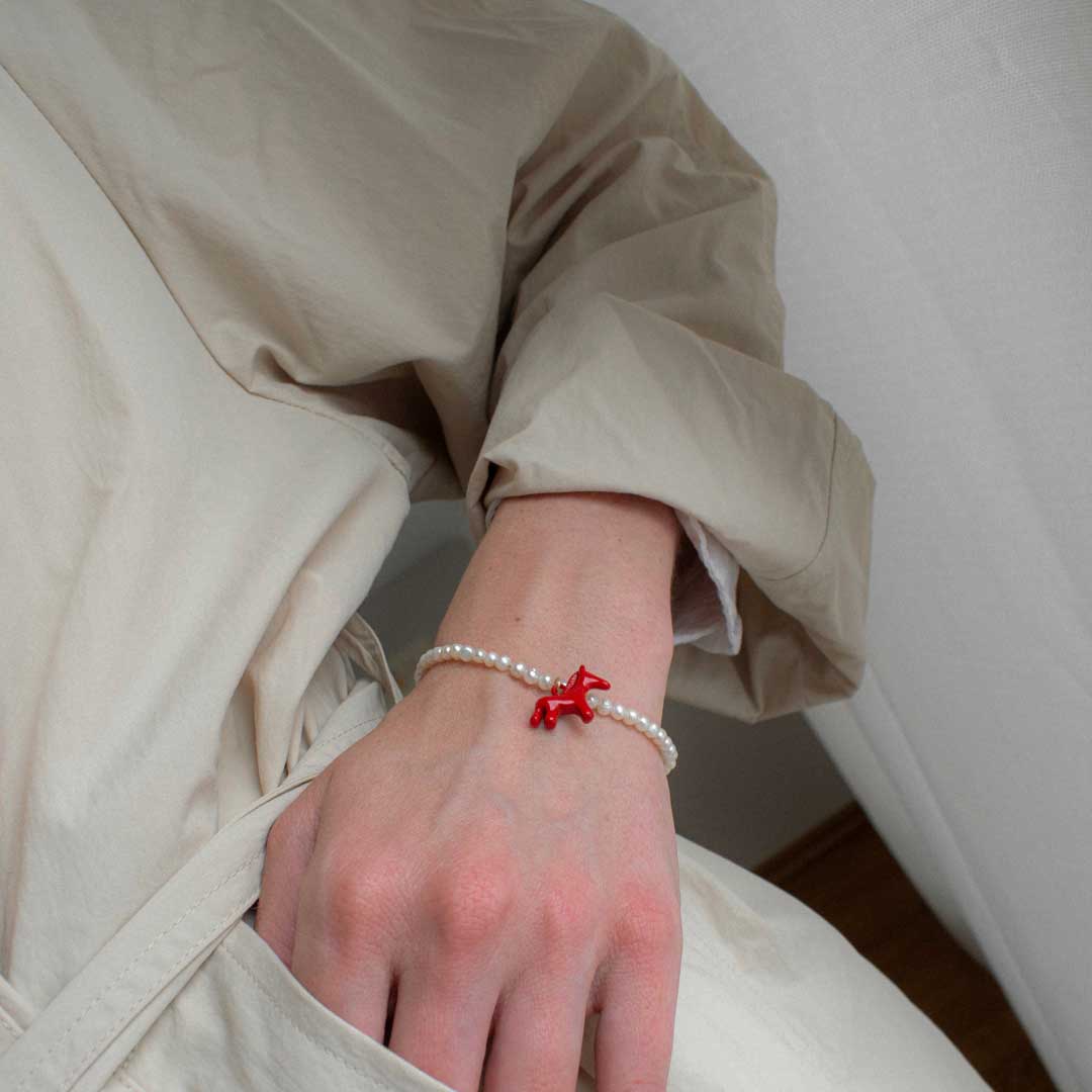 Pearl Horse Bracelet