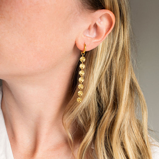 Waterproof Disc Pendant Earrings