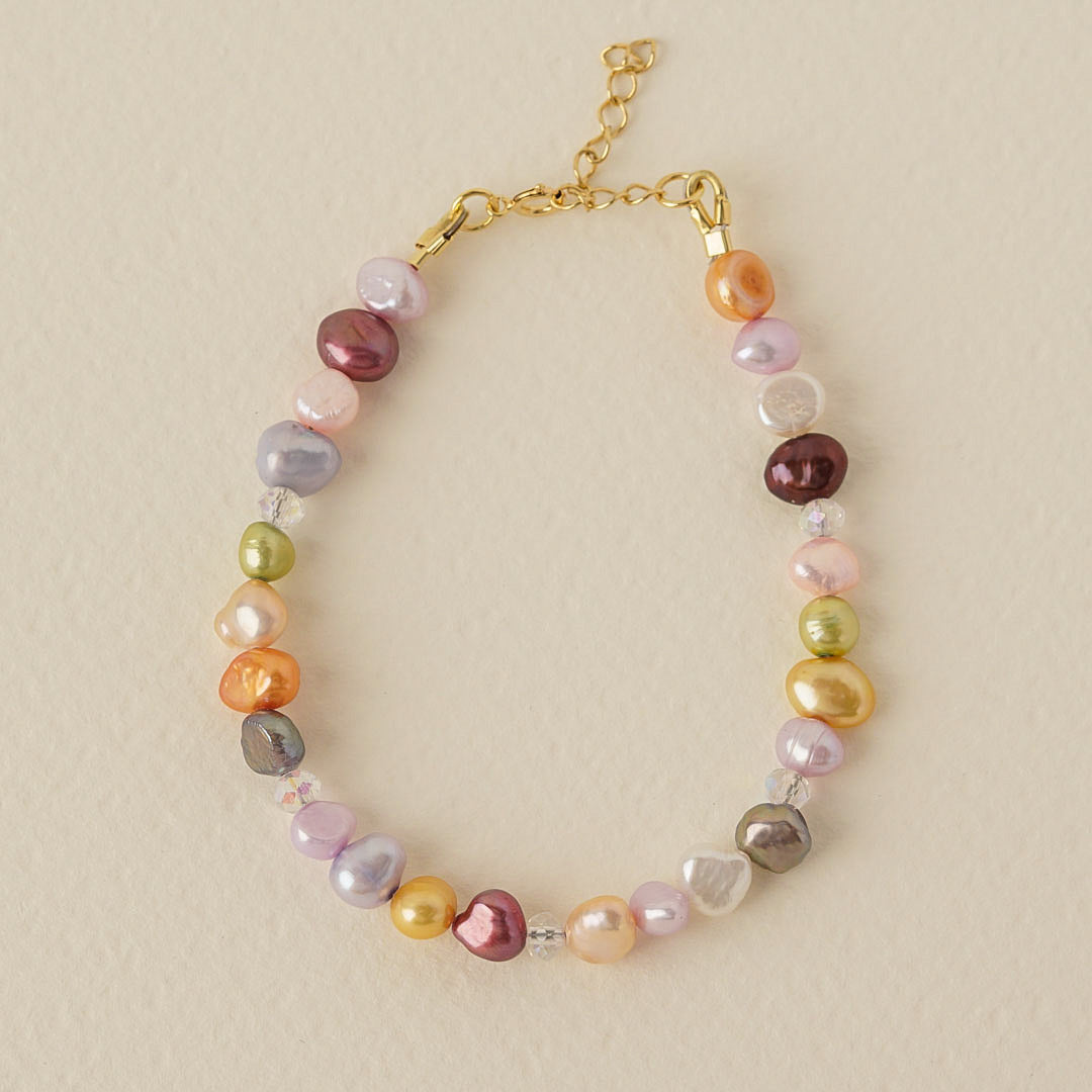 Multicolored Pearl Beaded Bracelet | Made in Estonia 🇪🇪