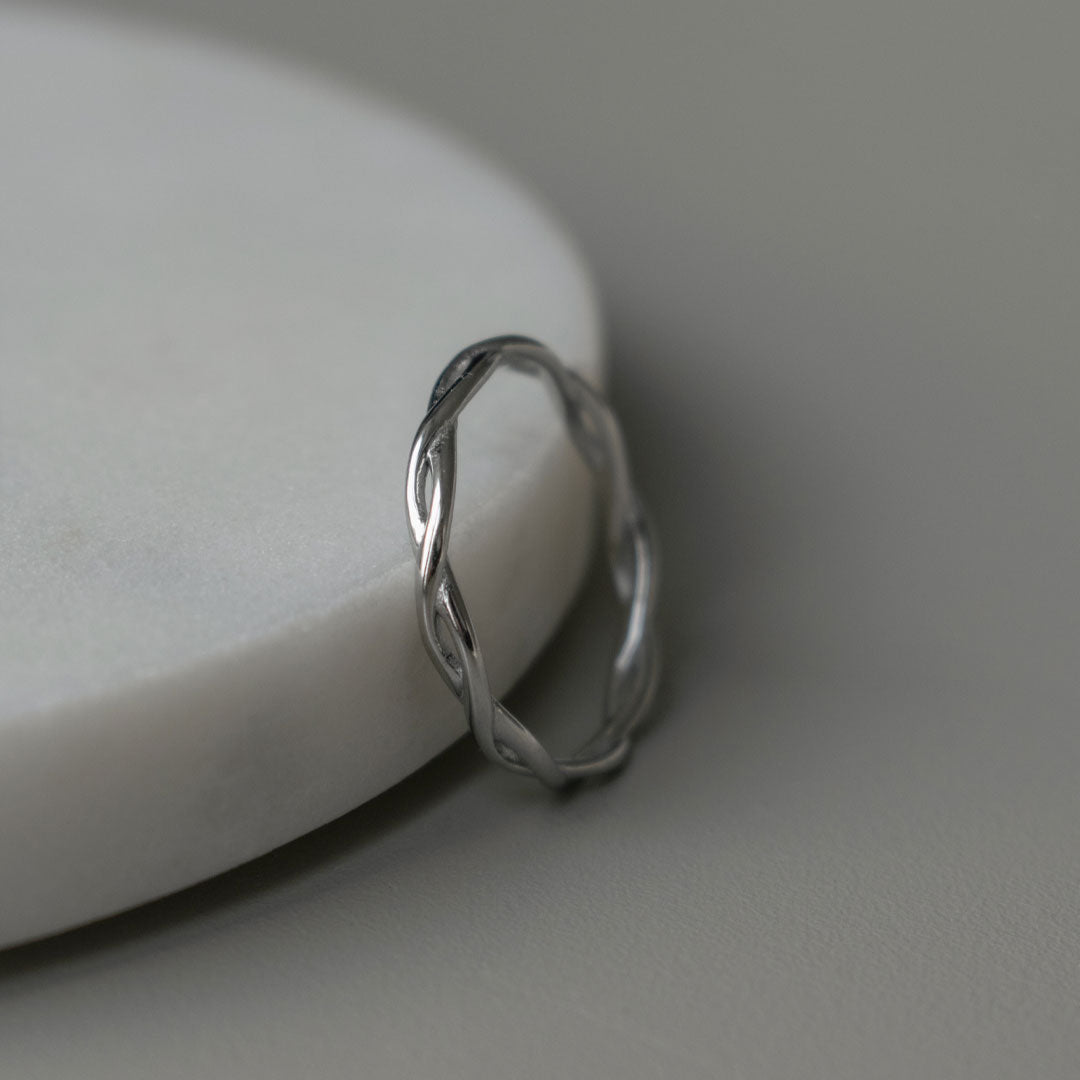 Stainless Steel Braided Ring