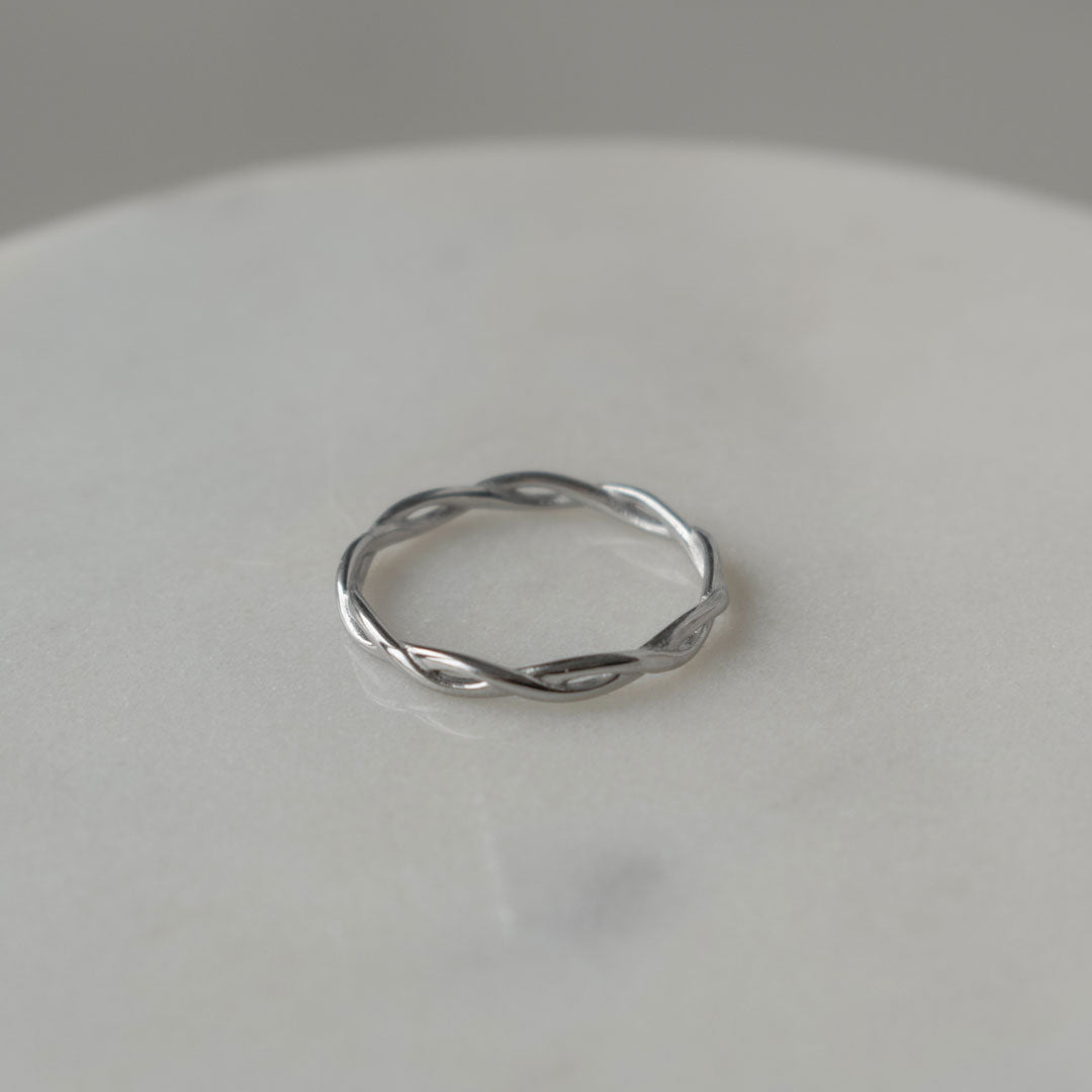 Stainless Steel Braided Ring