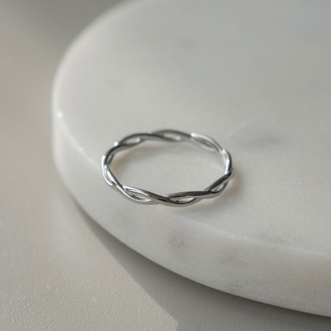 Stainless Steel Braided Ring