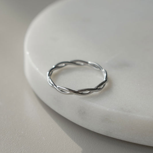 Stainless Steel Braided Ring
