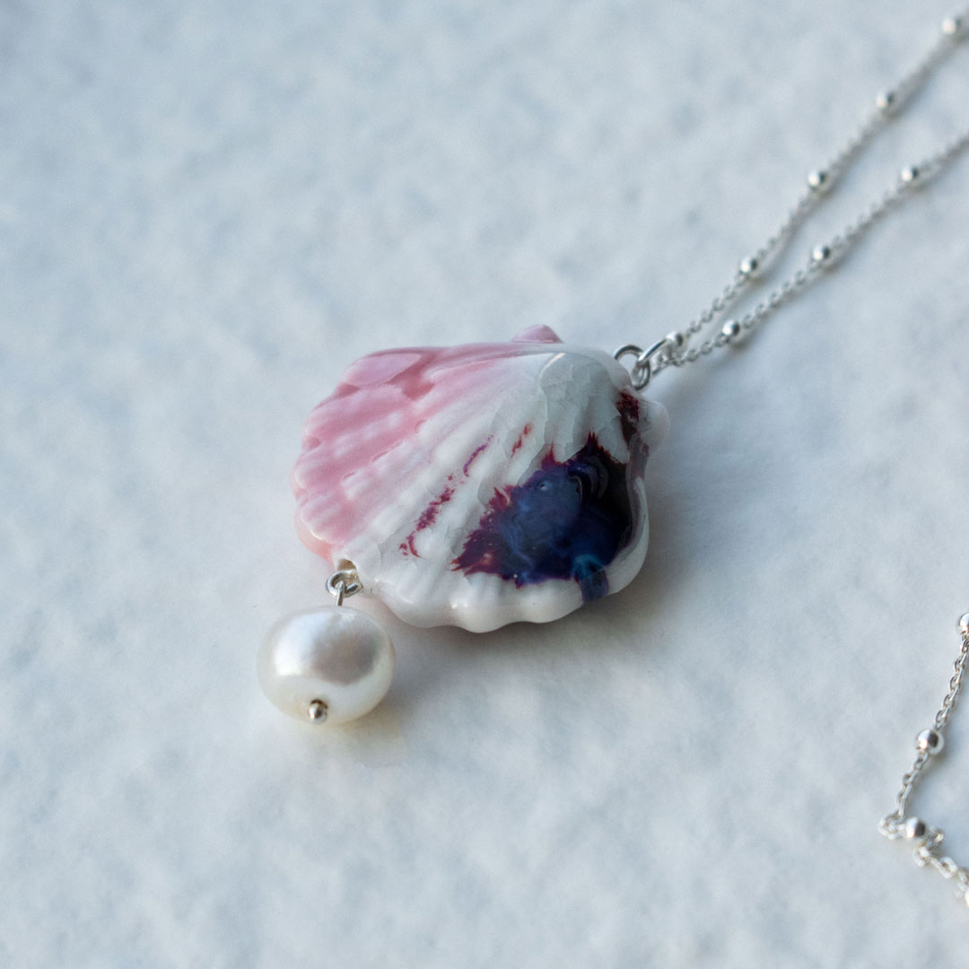 Ceramic Shell Necklace | Made in Estonia 🇪🇪