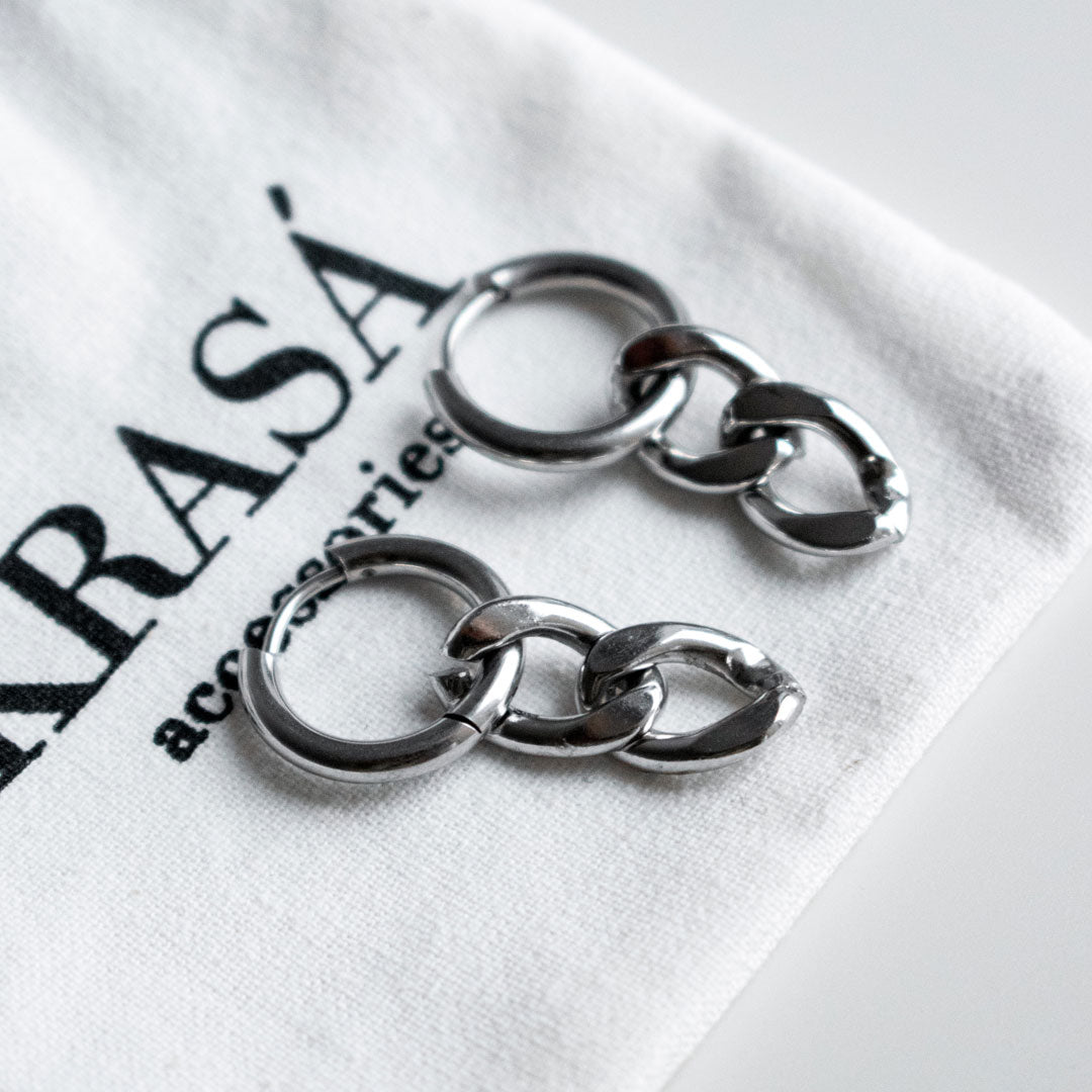 Chain Dangle Hoops