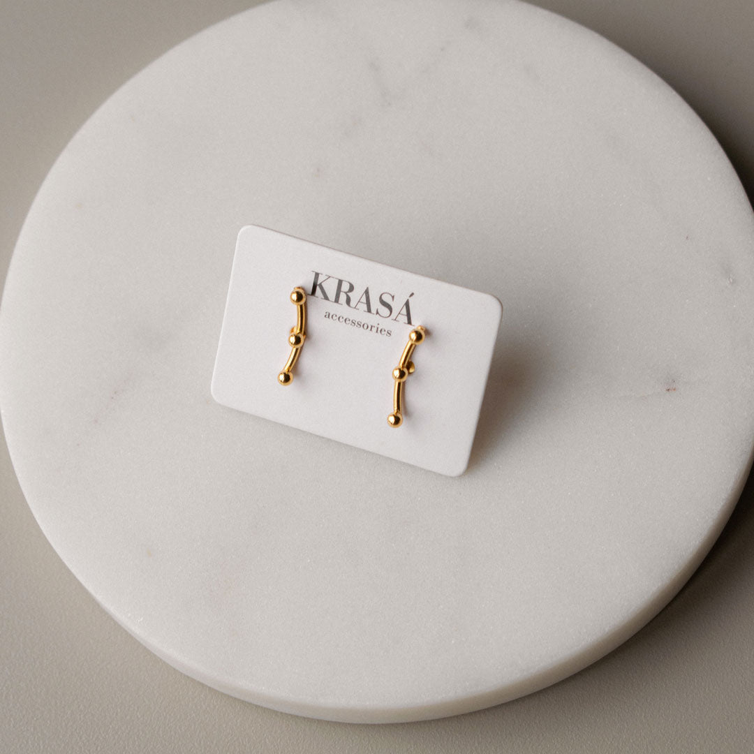 Sterling Silver Curved Arc Studs
