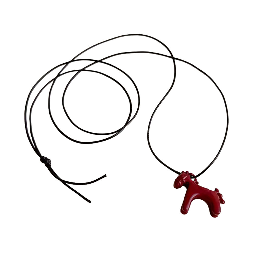 Horse Pendant Long Necklace