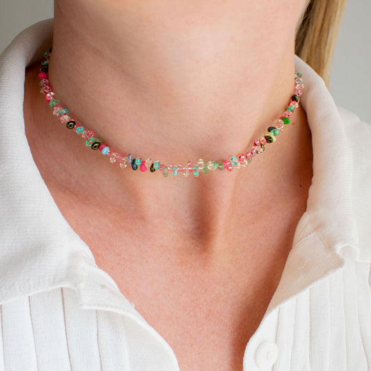 Pink Flamingo Beaded Necklace | Made in Estonia 🇪🇪