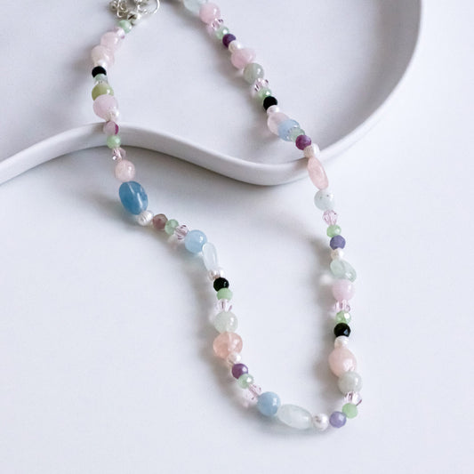 Semiprecious Gemstones Multicolored Necklace | Made in Estonia 🇪🇪