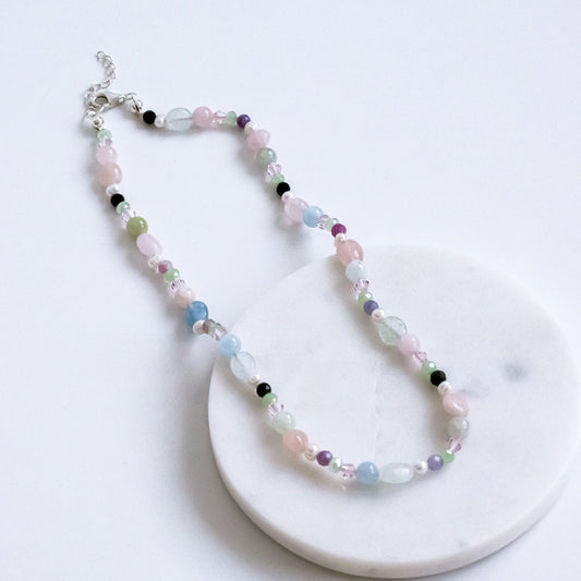 Semiprecious Gemstones Multicolored Necklace | Made in Estonia 🇪🇪