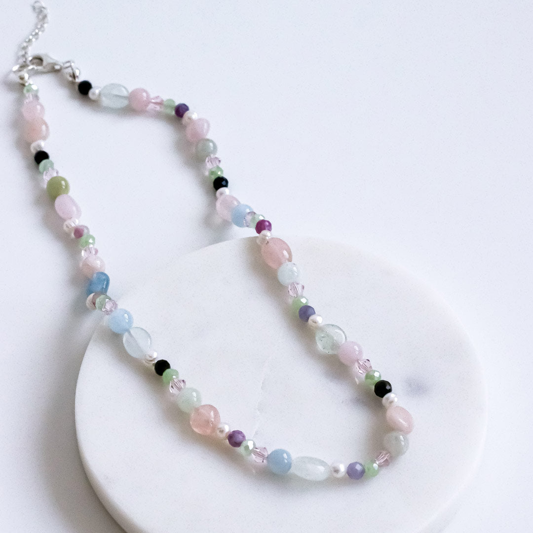 Semiprecious Gemstones Multicolored Necklace | Made in Estonia 🇪🇪