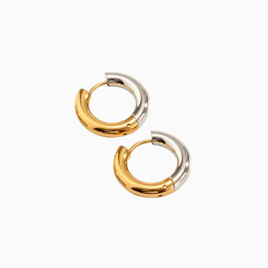 Basic Hoop Earrings - Bicolor