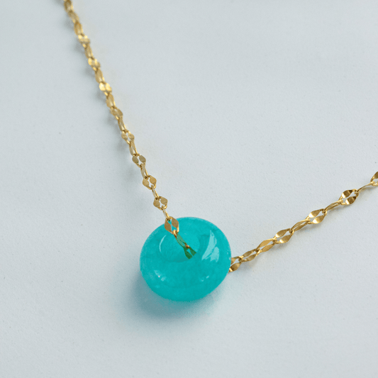 Колье с подвеской "Пончик" | Vibrant Turquoise