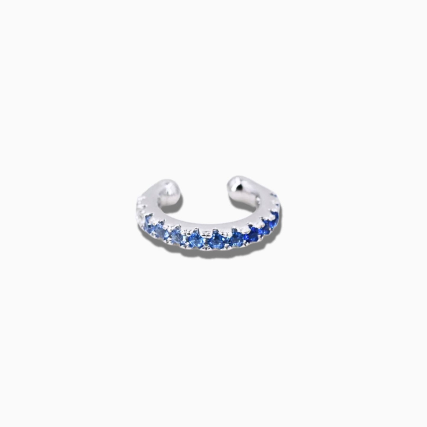 Sapphire Blue Zircon Pave Ear Cuff